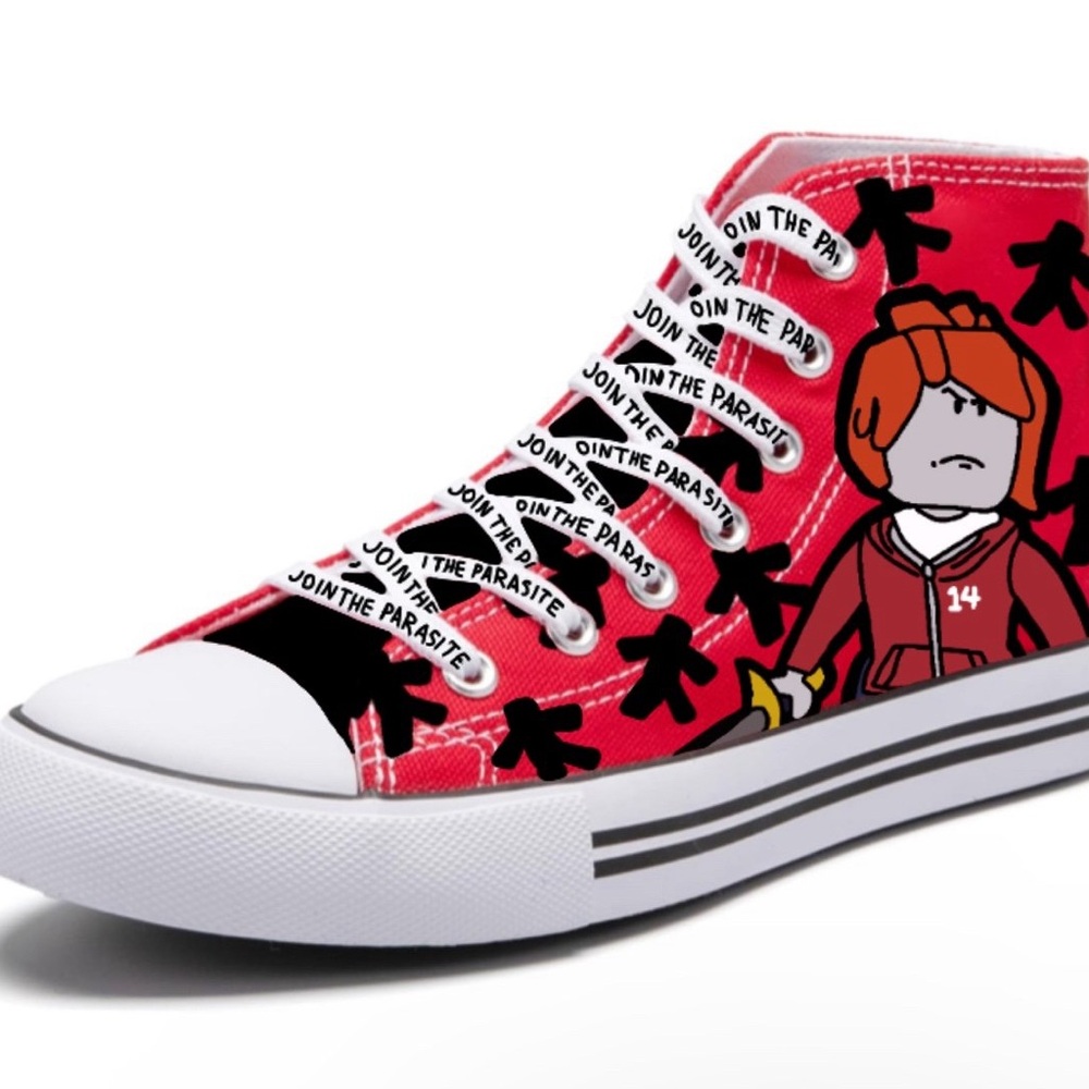 Roblox Red High Top Sneakers Canvas